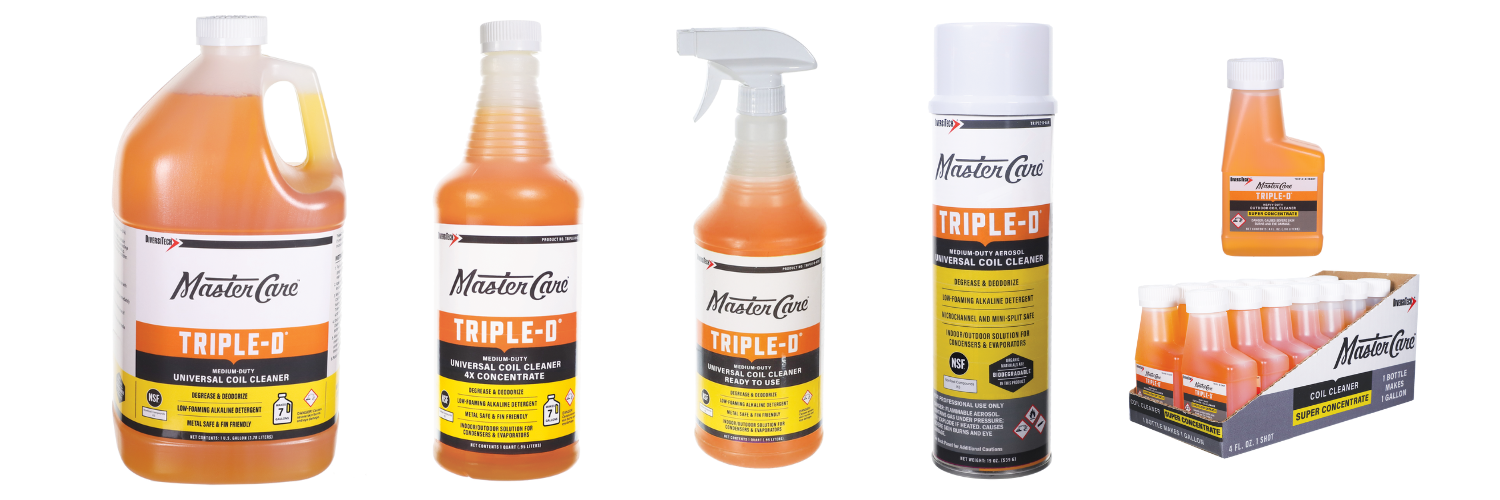 MasterCare Triple-D coil cleaner group shot